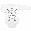 Body dlhý rukáv s vtipným textom Baby Nellys, Tati, to dáš! - biele, veľ. 68 86 (12-18m)