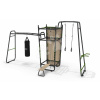 Multifunkčné fitness centrum GetSet Powerstation PS620 Exit Toys s boxovacím vrecom bradlami lavičkou gymnastickými kruhmi s lanom a lezeckou stenou