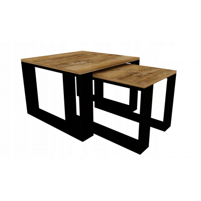 Konferenčný stolík sada lavičky 2in1 podkrovie dreva (Konferenčný stolík sada lavičky 2in1 podkrovie dreva)
