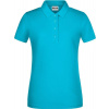 James & Nicholson | JN 8009, Dámske piqué polo z bio bavlny, modrá Turquoise, M