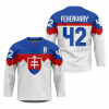 Slovensko - Martin Fehervary 2026 Hokejový Replica Dres Biely Dámske M