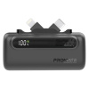 PROMATE Ultra-kompaktní powerbanka s rychlým nabíjením s dvojitými skládacími konektory USB-C™ a Lightning, 20 W, 5 000 mAh