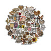 50 ks farebných samolepiek na skateboard LEOPARD STICKERS