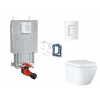 Grohe Uniset Set predstenovej inštalácie, klozetu, dosky SoftClose, tlačidla Skate Cosmopolitan a súpravy na vhadzovanie tabliet, Triple Vortex, alpská biela SANI15BB3120-GR