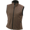 James & Nicholson | JN 138, Dámska 3-vrstvová softshell vesta, hnedá, XL