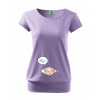 Tehotenské tričko Kuk z bruška, Barva Fialová, Velikost L Bezvatriko.cz 0305 - DTF/DTG