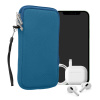 kwmobile Universal telefon Pouch Size XL - 6.7/6.8 - Neoprene smartphone Pouch with Zip - Water-Repellent Mobile Pouzdro na telefon - Sleeve in zářivě modrá