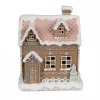 Clayre & Eef Hnedá svietiaca perníková chalúpka Gingerbread House - 13 * 10 * 16 cm / 3 * AAA - Clayre & Eef