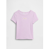 GAP Detské rebrované tričko Fialová M Fialová Fialová