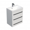 Swiss aqua technologies Koupelnová skříňka s umyvadlem SAT Cube Way 60x76,5x40 cm bílá lesk CUBE2603BL