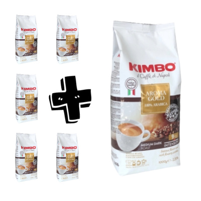 6 X Caffè Kimbo Espresso Gold 100% arabica 250 G Caffé macinato (1,5kg)