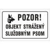 Nálepka Pozor!Objekt strážený služobným psom