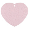 Le Creuset - Silikónová podložka pod hrniec ružová Srdiečko