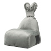 Sivý detský sedací vak Funny Bunny – The Brooklyn Kids