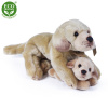 Rappa Plyšový labrador s miminkem ležící 25 cm ECO-FRIENDLY
