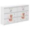 Detská komoda so 6 zásuvkami, FOX