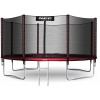 NEO-SPORT Trampolína 13 stôp/404 cm, červená, s vonkajšou sieťou + rebrík