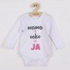 NEW BABY Body s potlačou New Baby mama plus ocko rovná sa JA - 50