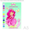 Omaľovánka A5 Strawberry princezny Maľuj podľa čísiel