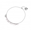 For Silver Dámska retiazka na nohu s oválnymi strapcami – Striebro 925