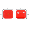 AppleMix Súprava 5 v 1 pre Apple Airpods Pro - Silikón - Červené puzdro - Sivé látkové puzdro