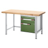 Výškovo nastaviteľný dielenský stôl, stojanové vyhotovenie ,1 zásuvka, 1 krídlové dvere EUROKRAFTpro
