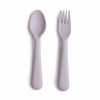Mushie detský príbor - lyžička a vidlička soft-lilac