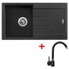 Granitový drez Sinks RAPID 780 N Granblack + batéria POLO GR Black