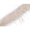 Všívacia odevná / dekoračná kožušina s dlhým chlpom šírka 6 cm béžová svetlá 1m
