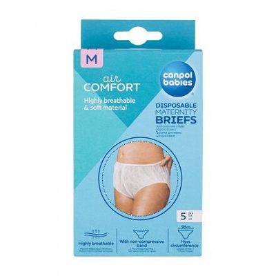 Canpol babies Air Comfort Disposable Maternity Briefs M jednorázové poporodní kalhotky 5 ks