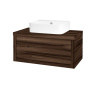 Dreja Umývadlová skriňa STORM SZZ 80 (umývadlo Joy 3) - D06 Orech / D06 Orech