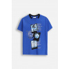 Detské bavlnené tričko Coccodrillo ZC5143201XBJ modrá 152