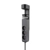 Solight 3z + USB A+C prenosné stolné zásuvky, 2m, čierna, USB rýchlonabíjačka 20W PD PP105C-PD20-B