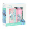 Detská fľaša na vodu Euroswan Lilo and Stitch a obedová súprava 500 ml (Stich hliníková fľaša 500ml + obedár v krabičke LILO I STITCH)