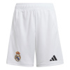 adidas Real Madrid Home Shorts 2024 2025 Juniors White 7-8 Years