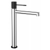 Sapho SOLARIS stojanková umývadlová batéria, vysoká, chróm/čierna mat WD006CB