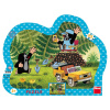 Dino Puzzle Krtko so žltým autom 25 dielikov doskové