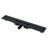 Alcadrain Odtokové žľaby Sprchový žľab 75 cm, s okrajom pre perforovaný rošt, čierna mat APZ101BLACK-750