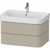 DURAVIT Happy D.2 Plus závesná skrinka pod umývadlo, 2 zásuvky, 775 x 490 x 415 mm, taupe matná lakovaná, HP4387060600000
