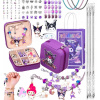 SADA KORÁLIKOV NA VÝROBU NÁRAMKOV KORÁLKY KUROMI HELLO KITTY 74KS