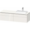 DURAVIT L-Cube závesná skrinka pod umývadlo na dosku (umývadlo vpravo), 4 zásuvky, 1620 x 550 x 482 mm, biela vysoký lesk, LC4871R22220000