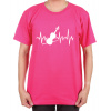 Fajntričko Tričko - EKG Husle, Farba látky ružová, Strih/ Variant Pánsky / UNISEX, Veľkosť --VYBERTE VEĽKOSŤ--