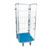 Box na kolieskach, 3 mrežové steny, plastová polica, 729 x 818 x 1770 mm