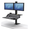 FELLOWES Polohovateľný stojan Sit-Stand Lotus VE pre 2 monitory