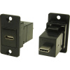 adaptér, zásuvka, vstavateľná Zásuvka USB typu C - konektor USB typu B. CP30611 Cliff Množstvo: 1 ks; CP30611