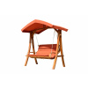 IGOTREND Igotrend, luxusní houpačka pro 2 osoby GREENLEAF, červená - terracotta
