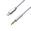 mobilNET Strieborný Lightning na 3,5mm jack 1M kábel (E) DAD-0125-AUX-LIGHT