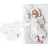 Pletený svetrík s volánikom Girl, Baby Nellys, biely, veľ. 74