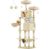 Feandrea veľké škrabadlo pre mačky XXL, 206 cm, béžové