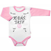 Body dlhý rukáv s vtipným textom Baby Nellys To dáš Tati! holka
